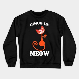 Meow Cat Sugar Skull Design Crewneck Sweatshirt